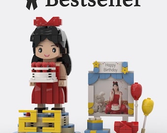 Custom Brick Me Figures from Your Photo for Birthday, Personalized Building Blocks Gift, Unique Birthday Gift for Friends, Kids, Girlfriend