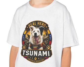Tsunami Kids Shirt, Youth Rescue Dog Tee, Venezuela Hero Dog Shirt