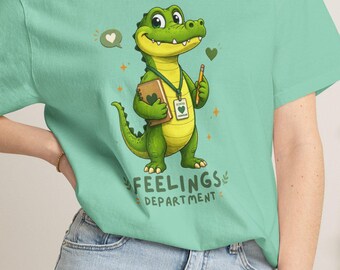 School Counselor Shirt, Comfort Colors Cute Crocodile Tee, Feelings Department, School Staff Appreciation Gift