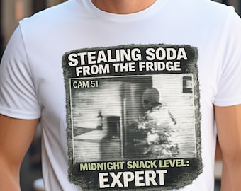 James Franco Alien Shirt, Stealing Soda UFO Tee, Midnight Snack Alien Meme Shirt, Funny Viral Alien Footage T Shirt