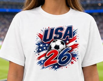 USA 26 Soccer Fan Shirt, American Country Code Football Tee, World Cup 2026 Game Day Gift
