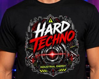 Hard Techno Shirt, Industrial Energy Tee, Heavy Rave Music Shirt, Electronic Festival Gift for Techno Fans