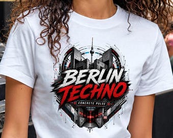 Berlin Techno Shirt, Concrete Pulse Tee, Dark Underground Rave Music Shirt, Electronic Festival Gift