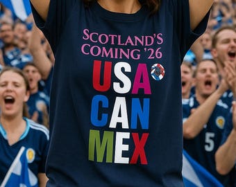 Scotland World Cup 2026 Tour Shirt, USA CAN MEX Football Tee, Scottish Fan Gift