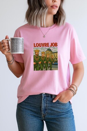 T-shirt Humour "Les Braquages De Bijoux Sont Un Art De La Couronne Drôle Pour Le Louvre" - Jeu De Mots Musée