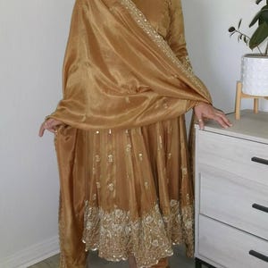 Pakistani Designer Chinon fully embroidered Sequence Work Readymade Salwar Kameez Stitched Wedding Wear Suits