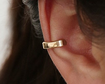 Gehämmerte Ohrmanschette in Silber, Gold & Rosegold, Rosegold Ohrmanschette, Goldohrmanschette, Silberohrmanschette, Boho Ear Cuff, Handgemachte Ohrmanschette, Earcuff