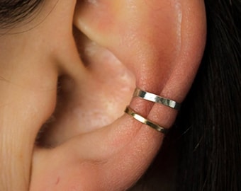 Skinny Hammered Ear Cuff in Silver, Gold or Rose Gold, Silver Ear Cuff, Gold Ear Cuff, Rose Gold Ear Cuff, Boho Jewellery