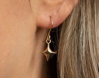 Guiding Star Drop Earrings, Star Earrings, Gold drop Earrings, Silver Earrings, Star Jewellery
