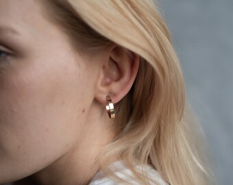 Unique gift Gold Studs Delicate Gold Jewelry Gold Studs Facebook Like Earrings Minimalist Everyday Earrings Thumb Up Earrings