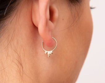 Enso Sleeper Hoops In Gold or Silver, Hoop Earrings, Small Hoops, Dainty Hoops, Tiny Hoops, Huggie Hoops, Everyday hoops, Sleepers