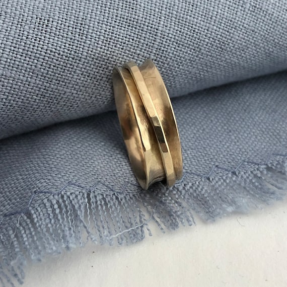 Silver and hotsell gold spinner ring