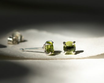 Peridot Gemstone Studs, Green Studs, Peridot Earrings, August Birthstone, August Birthday, Peridot Jewellery