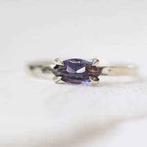 Iolite Marquise Ring - Gold Ring - Silver Ring - Gold Band Ring - Blue Ring -Blue Gemstone -Engagement Ring - Alt Bridal