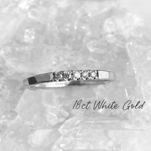 5 Salt and Pepper Diamond Band Diamond Gold Band Wedding Band Diamond Wedding Band Diamond Wedding Ring Alternative Bridal image 2