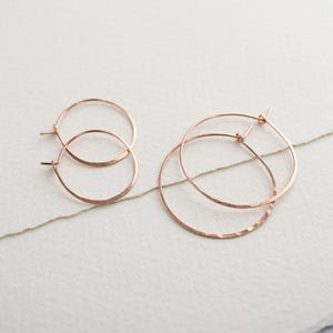 Hammered Hoops in Gold, Silver and Rose Gold in Three Sizes, Hoop Earrings, Designer Hoops, Boho Hoops, Round Hoops, Everyday Hoops