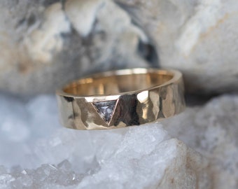 Diamond Nesting Ring - Diamond Gold Band - Wedding Band -Diamond Wedding Band - Diamond Wedding Ring- Fitted band
