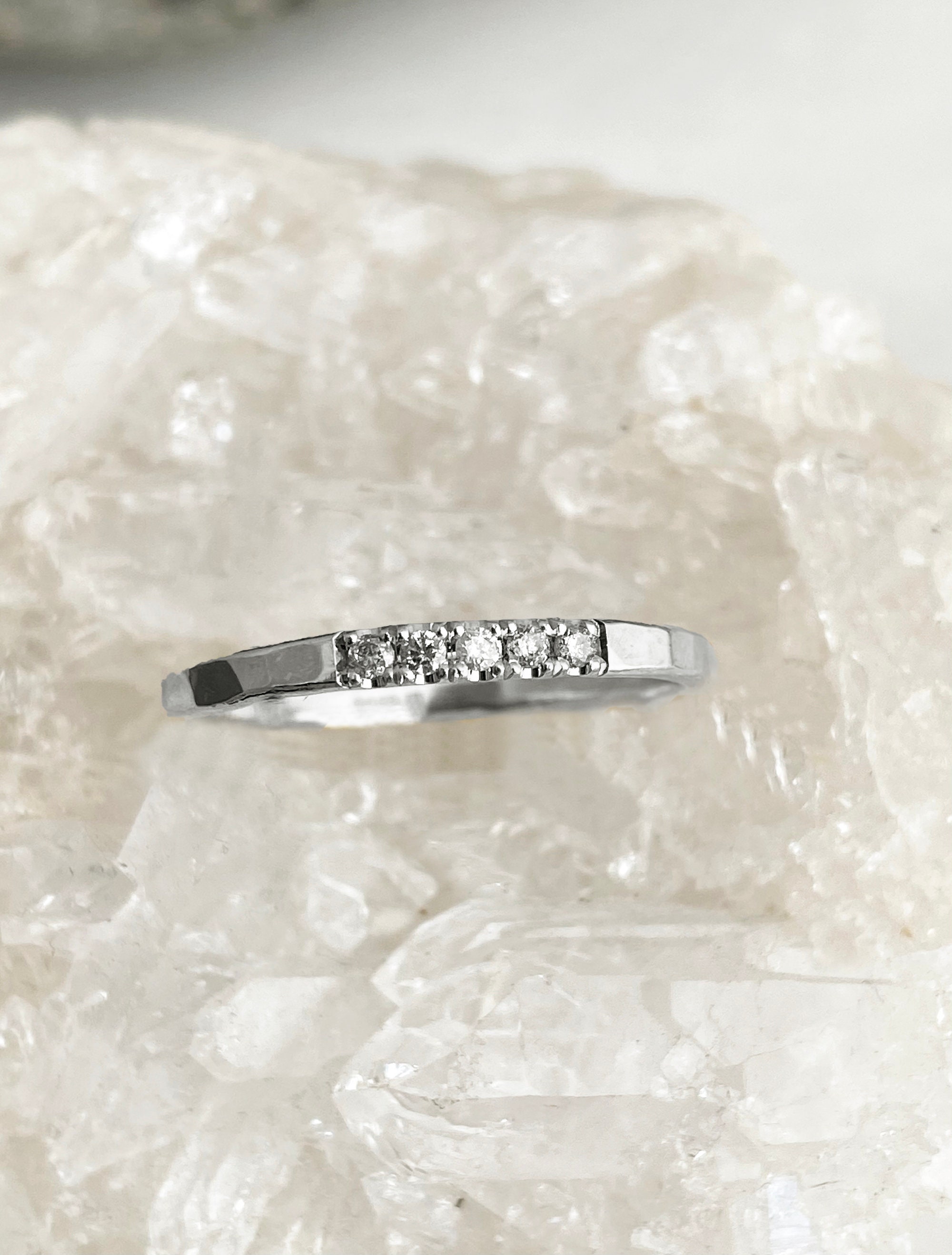 5 Salt and Pepper Diamond Band Diamond Gold Band Wedding Etsy UK