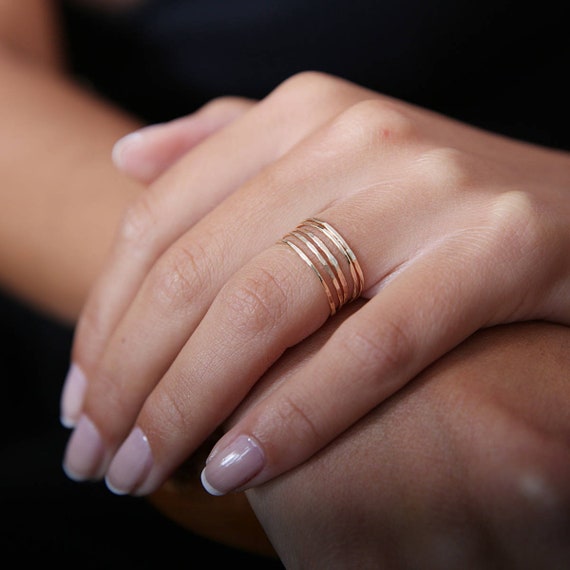 20pcs/lot Fashion Stainless Steel Stripe Gold Silver Color Rings For Women  Men Mix Style Party