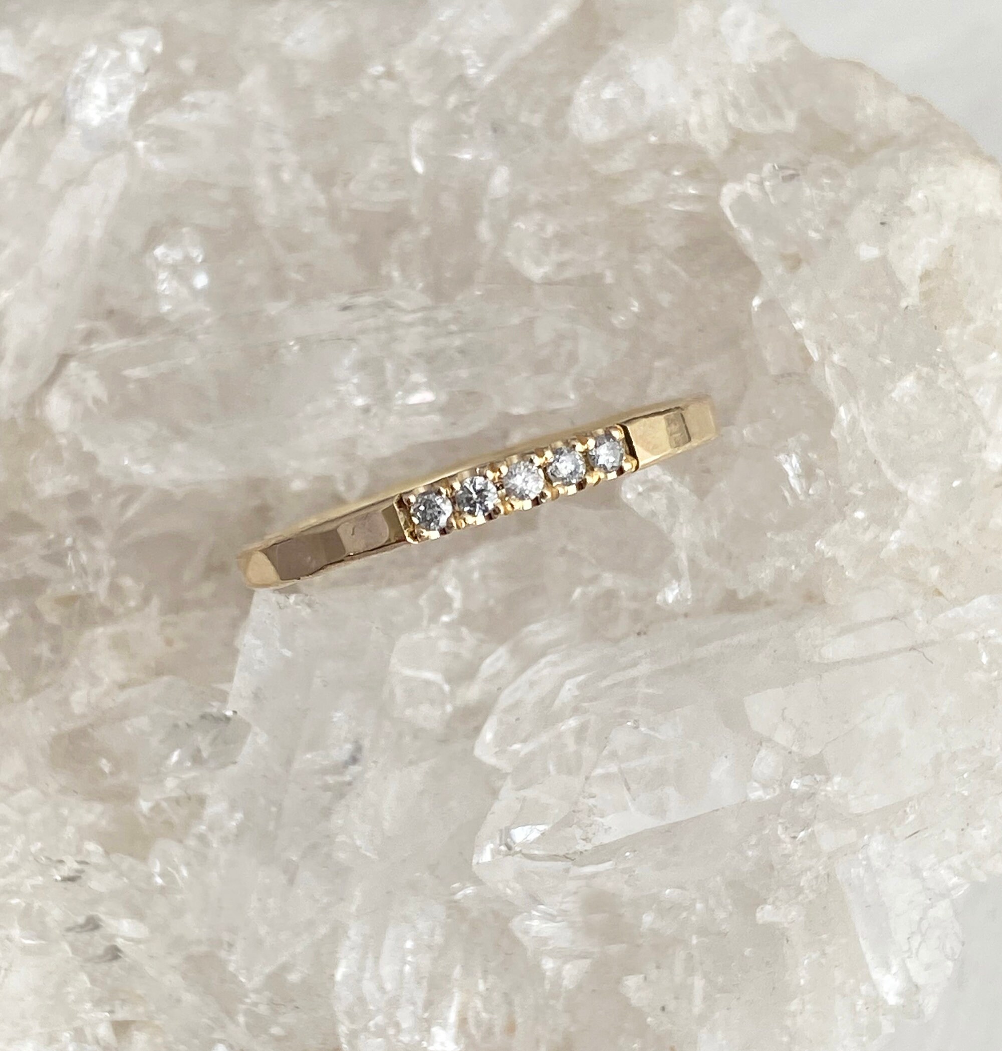 5 Salt and Pepper Diamond Band Diamond Gold Band Wedding Etsy UK
