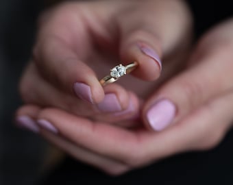 Oval Diamond Band in 14ct Gold, Wedding Ring, Oval Diamond Ring, Diamond Ring, Diamond Engagement Ring, Alternative Bridal, April Birthday