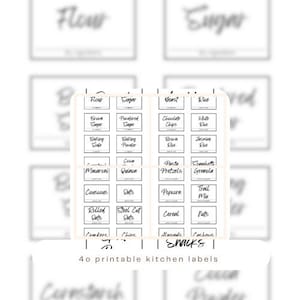 Printable Pantry Labels – Minimalist Kitchen Label Set | Aesthetic Organization for Jars, Bins & Containers | PDF + Canva Editable