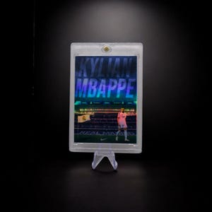 Kylian Mbappé Real Madrid Fan Art Sammelkarte - Holografisches Display, Sonderanfertigung, ABVisualsMT