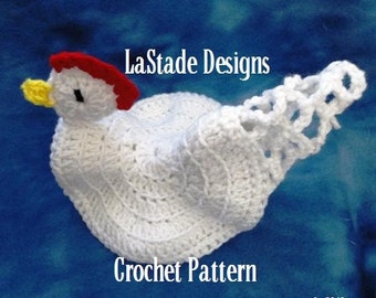 Crochet Pattern for Chicken Pot Holder Hot Pad PDF instant digital download