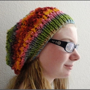 Arrowhead Slouchy Hat Knitting Pattern PDF Digital Download