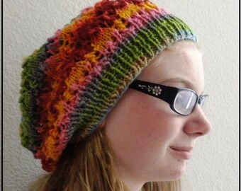 Arrowhead Slouchy Hat Knitting Pattern PDF Digital Download