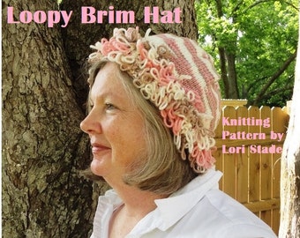 Loopy Brim Hat Knitting Pattern