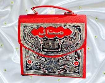 Bolso de mano bordado a mano / Bolso de noche étnico indio / Bolso de mano de boda con adornos florales / Bolso estilo bohemio / Regalo para ella
