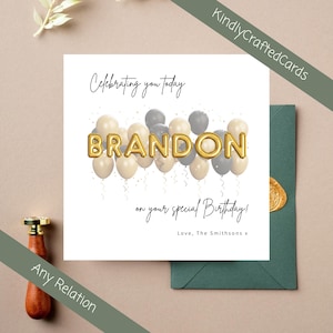 Carte d'anniversaire personnalisée | carte de visite personnalisée | Carte pour lui | Carte pour elle | Carte de voeux unisexe