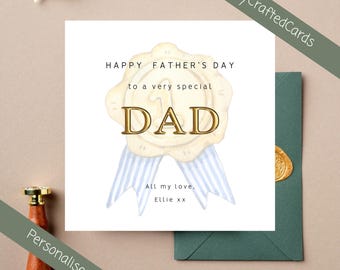 Carte de fête des pères | Carte personnalisée pour papa | meilleur père de tous les temps | Cadeau attentionné pour la fête des pères | Cadeau pour papa | Bonne fête des pères