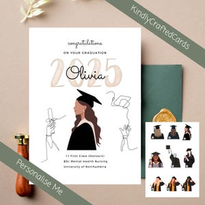 carte de remise de diplôme personnalisée | Diplôme universitaire | Diplômée | Diplômé