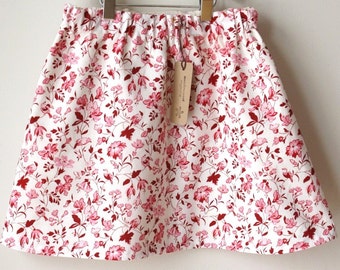 c l e a r a n c e / girls skirt / organic cotton / Size 6 / pink floral