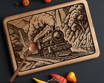 Train Charcuterie Board SVG: Laser Cut File (Digital Download)
