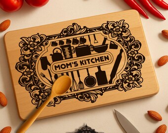 Mamas Küche Charcuterie Board SVG Laser-Datei: Schneidebrett Design (digitaler Download)