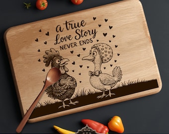 Chicken Charcuterie Board SVG Laser File: Cutting Board Design