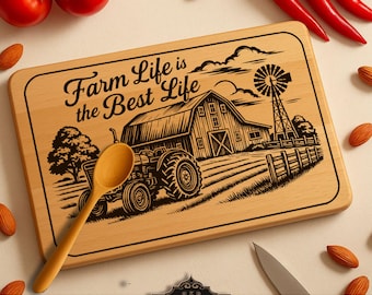 Farm life Charcuterie, Quotes SVG laser file for cutting board, Rectangular cutting board SVG, charcuterie board laser file, SVG laser