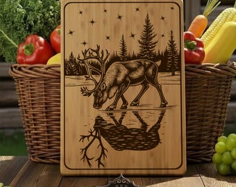 Deer Charcuterie Board SVG Laser File: Cutting Board Design (Digital Download)