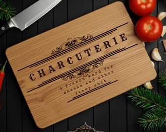 Snijplank charcuterie SVG-laserbestand: snij- en charcuteriebordontwerp (digitale download)