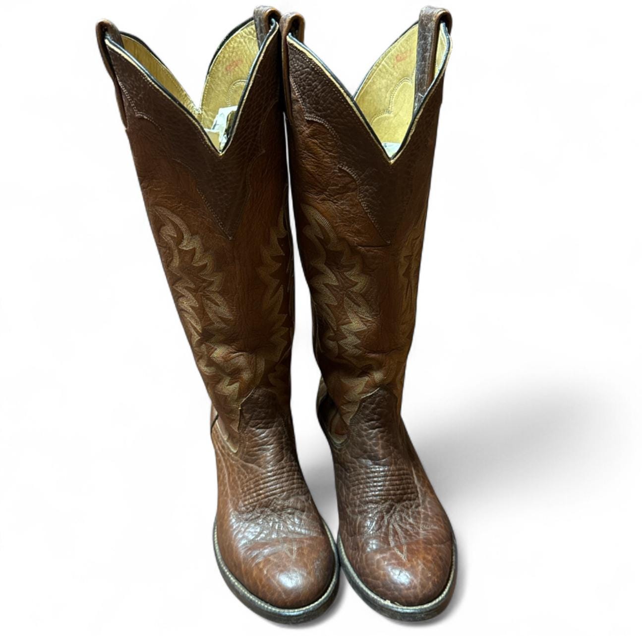 Vintage Bona Allen Ostrich Leg Cowboy Boots – Size 8D  display picture 2