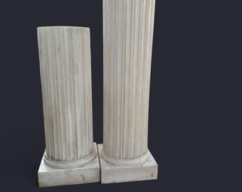 Piédestal blanc cannelé | Support de décoration de mariage | Décoration florale événementielle | Socle colonne classique