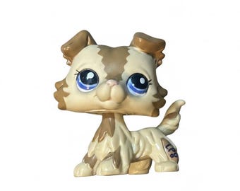 Authentic Littlest Pet Shop #2210 Brown mocha collie dog