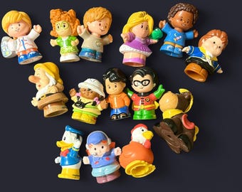 Fischer-Preis Little People VINTAGE Charakter Figuren,Alte Schule ,Beruf Bauer,Karriere,Schloss,TV,Selten