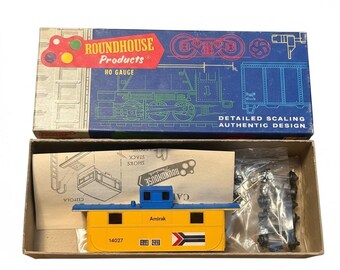 Vintage Roundhouse HO Scale Amtrak Caboose Kit #14027 In Box w/ Instructions Model Train
