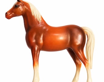 Vintage Hartland Plastics Arabian Mare Chestnut Horse Figure Flaxen Mane USA 1960s