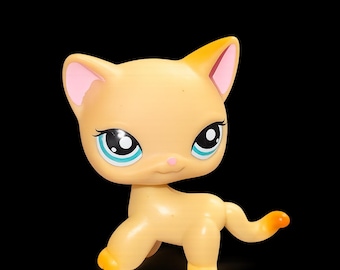 Littlest Pet Shop Shorthair Cat #339 Orange Tan Bobble Head Hasbro 2006 Authentic