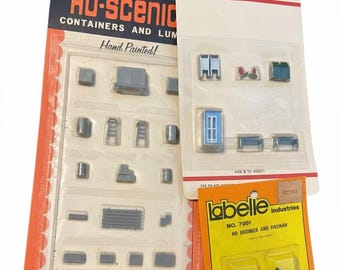 Vintage HO Scale Railroad Accessories Lot Bachmann Life-Like LaBelle Scenery Train Layout